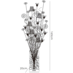 (DH) Koil Floor Lamp 7 Light G4 Aluminium/White/Crystal, NOT LED/CFL Compatible - thumbnail 3