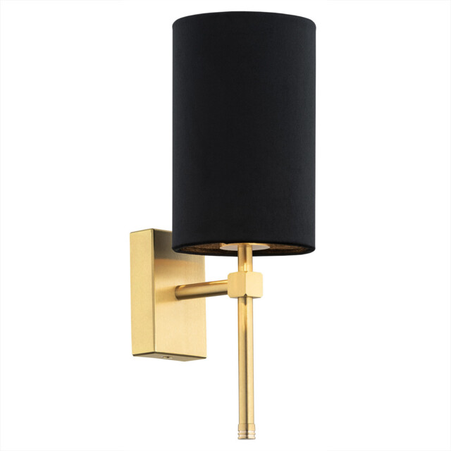 Abruzzo Wall Lamp With Shade Black, Brushed Brass - image 1