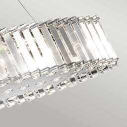 Crystal Skye 8 Light Pendant Bar Island Chandelier Light Chrome, Crystal, G9 - thumbnail 3