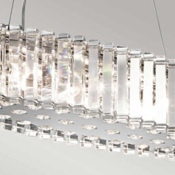 Crystal Skye 8 Light Pendant Bar Island Chandelier Light Chrome, Crystal, G9 - thumbnail 2