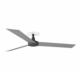 Cruiser Recessed 132cm Ceiling Fan Matt Black, Aluminium Blades