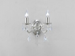 Kyra Wall Lamp Switched 2 Candle Light Satin Nickel, Crystal - thumbnail 2