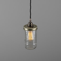 Jam-Jar Pendant, Antique Silver - thumbnail 3