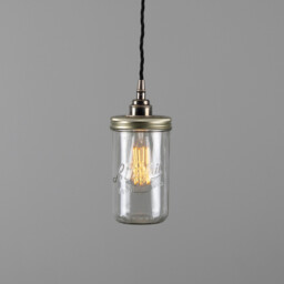 Jam-Jar Pendant, Antique Silver