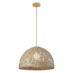 Patras 50cm Dome Pendant Ceiling Light Natural-Brown Beige 1xE27