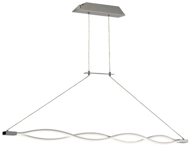 Sahara Ceiling Pendant 42W LED 3000K, 3400lm, Dimmable Silver, Frosted Acrylic, Polished Chrome - image 1