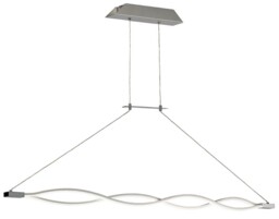 Sahara Ceiling Pendant 42W LED 3000K, 3400lm, Dimmable Silver, Frosted Acrylic, Polished Chrome - thumbnail 1