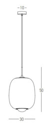 Oresta  Dome Pendant Ceiling Light Clear Glass - Gold Matt 1xG9 LED - Driver Not Included - thumbnail 5