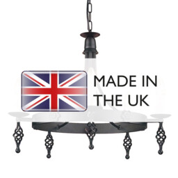 Belfry 5 Light Chandelier Black Finish, E14 - thumbnail 5