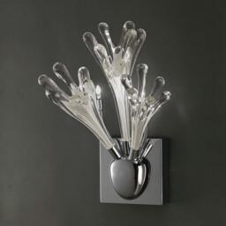 Love Wall Lamp 3 Light G4 Polished Chrome/White Glass, NOT LED/CFL Compatible - thumbnail 2
