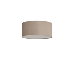 Baymont White 3 Light E27 Universal Flush Ceiling Fixture With 40cm x 18cm Dual Faux Silk Shade, Nude Beige/Moonlight - thumbnail 5