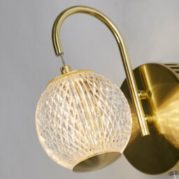 Allure Wall Lamp Satin Brass Metal & Clear Acrylic - thumbnail 3