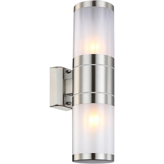 Xeloo Outdoor Up Down Wall Lamp Stainless Steel IP44 2x E27 - image 1
