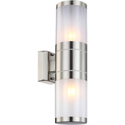 Xeloo Outdoor Up Down Wall Lamp Stainless Steel IP44 2x E27