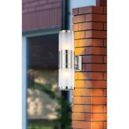Xeloo Outdoor Up Down Wall Lamp Stainless Steel IP44 2x E27 - thumbnail 3