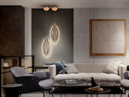 Ocellis Integrated LED Pendant Light, Rose Gold - thumbnail 2