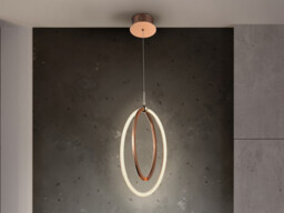 Ocellis Integrated LED Pendant Light, Rose Gold