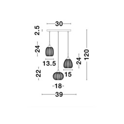 Vario 3 Light Cluster Pendant Ceiling Light Clear Glass, Satin Gold Metal LED E27 - thumbnail 5