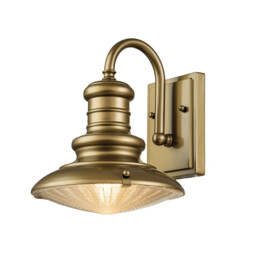 Redding Station Outdoor Dome Wall Lamp, Painted Distressed Bronze IP44