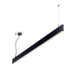 Linus Decorative Linear Integrated Pendant Light Black, 4000K - thumbnail 1