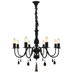 Magnifico 8 Light Multi Arm Chandeliers Black