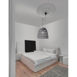 Destin 46cm Dome Pendant Ceiling Light Iron, Rattan, Grey colour, - thumbnail 2