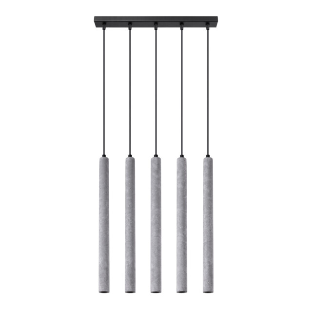 Pastelo Modern Bar Pendant Ceiling Light Concrete 5x G9 - image 1