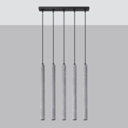 Pastelo Modern Bar Pendant Ceiling Light Concrete 5x G9 - thumbnail 2
