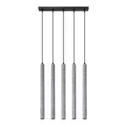 Pastelo Modern Bar Pendant Ceiling Light Concrete 5x G9 - thumbnail 1