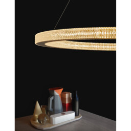 Fiore Integrated LED Pendant Ceiling Light Antique Gold Brass Aluminium LED 80W 4452Lm 3000K - thumbnail 2