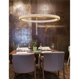 Fiore Integrated LED Pendant Ceiling Light Antique Gold Brass Aluminium LED 80W 4452Lm 3000K - thumbnail 3