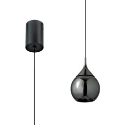 Drop Pendant, 7W LED, 3000K, 580lm, 36º, Pearl Black, 3yrs Warranty - thumbnail 1
