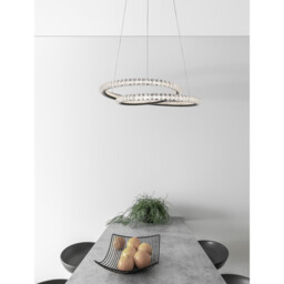 Ginevra Integrated LED Pendant Ceiling Light Sandy black Aluminium LED 45W 2800Lm 3000K - thumbnail 2