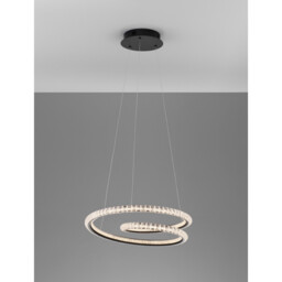 Ginevra Integrated LED Pendant Ceiling Light Sandy black Aluminium LED 45W 2800Lm 3000K - thumbnail 5