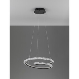 Ginevra Integrated LED Pendant Ceiling Light Sandy black Aluminium LED 45W 2800Lm 3000K - thumbnail 3