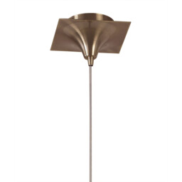 Akira Square Pendant 4 Light E27, Antique Brass With Cream Shade - thumbnail 3