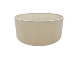Sigma Round Cylinder, 500 x 200mm Dual Faux Silk Fabric Shade, Nude Beige, Moonlight