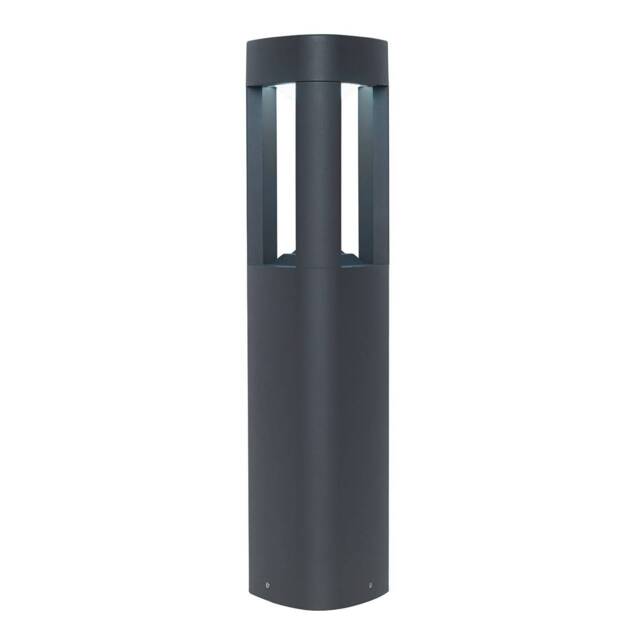 Tribeca Outdoor Bollard Light Frosted Acrylic, Textured Dark Grey Paint IP54