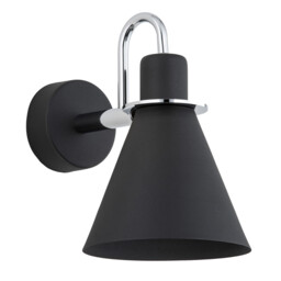 Beverly Dome Wall Lamp Black Structure, Chrome Elements - thumbnail 2