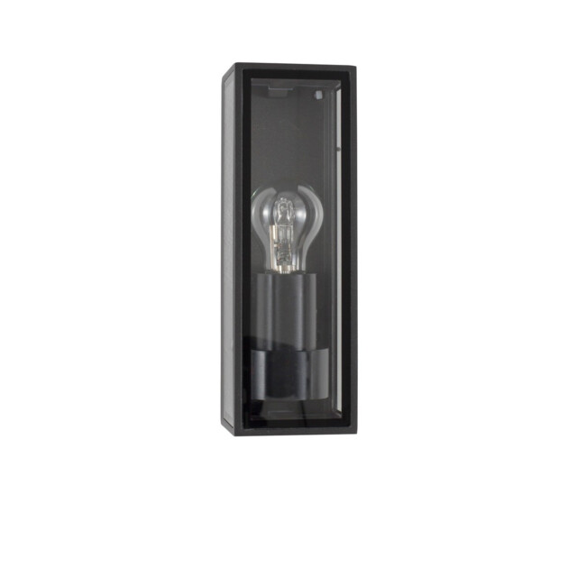 Sorren Outdoor Wall Lantern Anthracite Aluminium, Clear Glass LED E27 IP65 - image 1