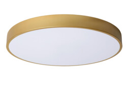 Unar Modern Flush Ceiling Light - Ø 49.5cm- LED Dim. - 1x36W 2700K - 3 StepDim - Matt Gold, Brass - thumbnail 2