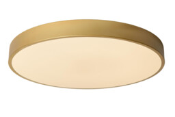 Unar Modern Flush Ceiling Light - Ø 49.5cm- LED Dim. - 1x36W 2700K - 3 StepDim - Matt Gold, Brass