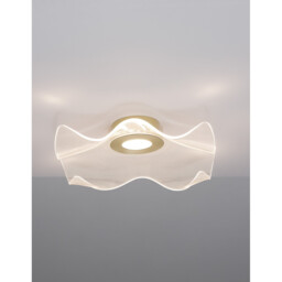 Siderno Integrated LED Semi Flush Light Gold Aluminium LED 31W 2118Lm 3000K - thumbnail 3
