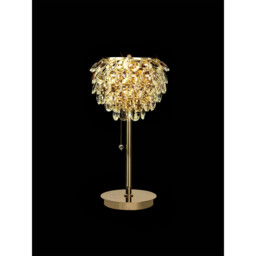 Coniston Table Lamp, 2 Light E14, French Gold/Crystal - thumbnail 2