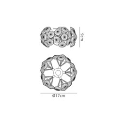 Salisbury Non-Electric G9 Shade French Gold, Crystal - thumbnail 2