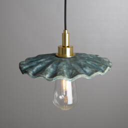 Kirhii Bathroom Pendant Blue Earth, Polished Brass, IP44 - thumbnail 2