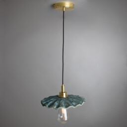 Kirhii Bathroom Pendant Blue Earth, Polished Brass, IP44 - thumbnail 3