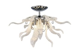 Lily Ceiling 6 Light G9 Polished Chrome, Sand Glass - thumbnail 1