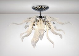 Lily Ceiling 6 Light G9 Polished Chrome, Sand Glass - thumbnail 2