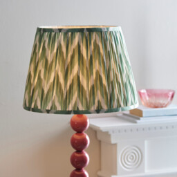 Higgledy Gloss Pink Clay Paint Floor Lamp with Cotswold Green Fabric Zigzag Shade 35cm E27 - thumbnail 5